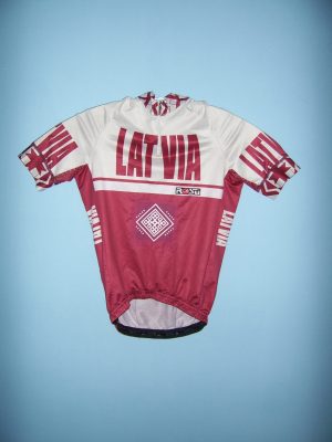 LETÓNIA (b) CAMISA DE CICLISMO DA SELEÇÃO NACIONAL 2017